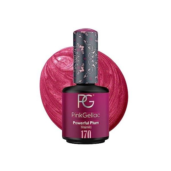 Pink Gellac Vernis Gel UV - Epic Purple 15 ml - Gel Ongle Violet pour 14 Jours de Manucure Impeccable – Vernis Semi Permanent