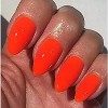 Bluesky Vernis Semi Permanent Orange Néon Gel Ongle sous Lampe UV/LED Manucure à la Maison, Durabilité de 21+ Jours, Beaucoup