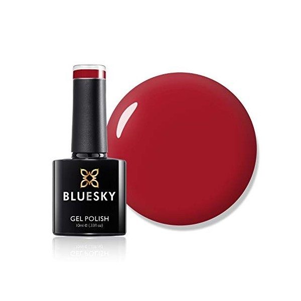 Bluesky Vernis Semi Permanent Orange Néon Gel Ongle sous Lampe UV/LED Manucure à la Maison, Durabilité de 21+ Jours, Beaucoup