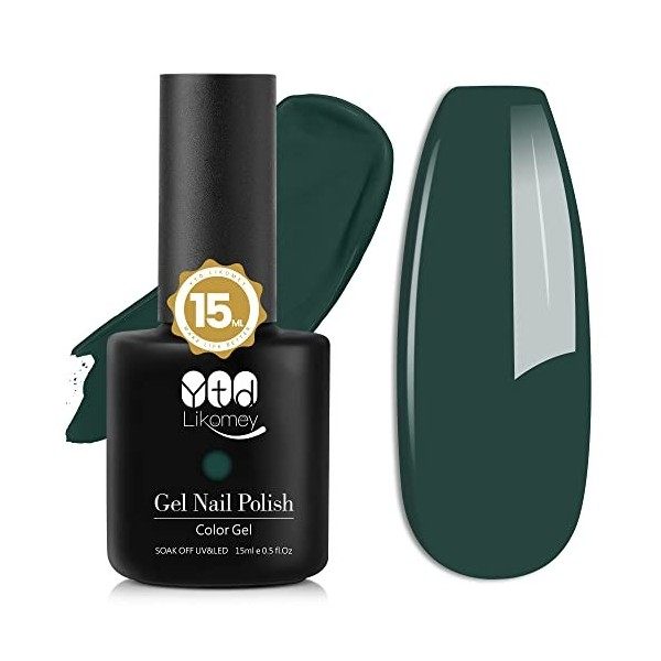 YTD Likomey Vernis Gel Semi Permanent Vin Pourpre,15ml Vernis à Ongle,Soak Off UV LED Vernis Gel Vernis Manucure