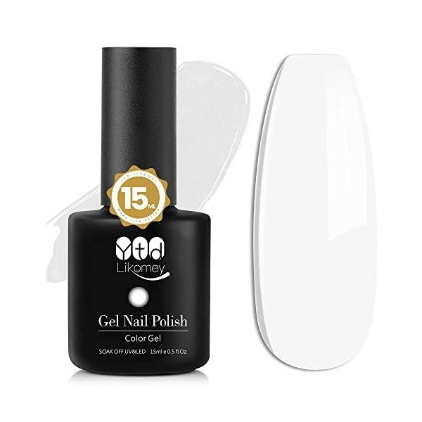 YTD Likomey Vernis Gel Semi Permanent Vin Pourpre,15ml Vernis à Ongle,Soak Off UV LED Vernis Gel Vernis Manucure