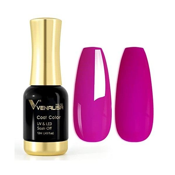 Venalisa Vernis à ongles gel Soak Off pour débutant à la maison ou en salon de manucure - Vortex violet, 12 ml