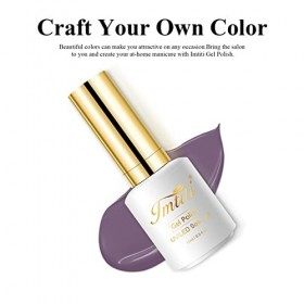 Imtiti Violet Vernis Gels Semi-Permanents,15ml Vernis à Ongles Gel Violet Raisin LED UV Vernis à Ongles Gel DIY Nail Art Kit 