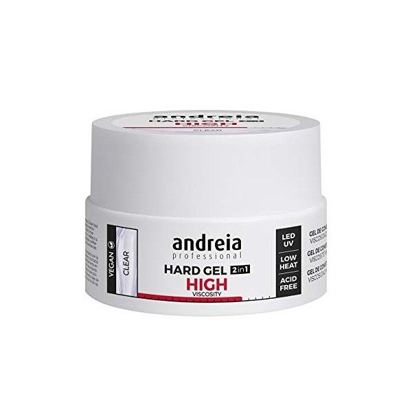 Andreia Gel Construction Ongles - Gel Biphasique UV & LED Professionnel pour Renforcer lOngle ou lExtension - Formule Haute