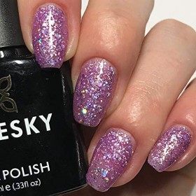Bluesky Bluesky Gel Polish, Purple Dream, BLZ48, 10 ml, gel Fabrice de vernis à ongles, violet, pastel, paillettes besoin de