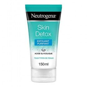 Neutrogena Exfoliant Purifiant Visage Enrichi en Acide Glycolique, Skin Detox, Pour Tout Type de Peaux, Tube 150 ml Gommage /...