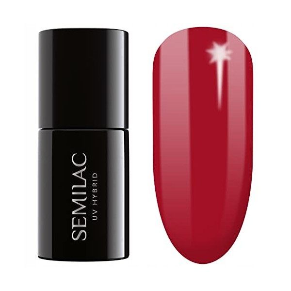 Semilac Vernis à ongles gels semi-permanents UV 401 Raspberry Wine 7ml