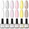 ROSALIND Lot Vernis Semi Permanent Rouge Vernis à Ongles 6 Couleur Paillette Gel Pour Les Ongles en Gel UV Nail Art Gel Polis