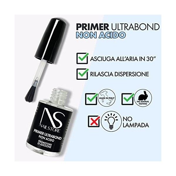 Nail Store - Ultrabond Non Acid Nail Primer Gel - promoteur dadhérence pour semi-permanent et reconstruction des ongles 15 m