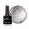 Vernis à ongles gel Bluesky, Silver Glitter A018, longue durée, résistant aux puces, 10 ml nécessite du séchage sous lampe L