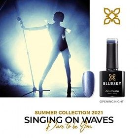 Vernis à ongles gel Bluesky, collection dété 2021, soirée douverture SS2124, 10 ml bleu, miroitre, métallique nécessite un