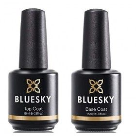 Bluesky UV LED Gel amovible kit de vernis à ongles 15 ml Dessus et base coat, Lot de 1  1 x 2 pièces 