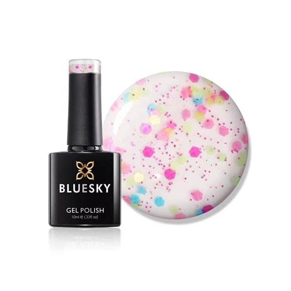 Bluesky Vernis à ongles gel Bare Lingerie 80564 Rose pâle Nude Blush Pêche Longue durée Résistant aux éclats 10 ml nécessite ...