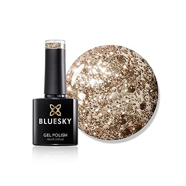 Bluesky Vernis à ongles gel Bare Lingerie 80564 Rose pâle Nude Blush Pêche Longue durée Résistant aux éclats 10 ml nécessite