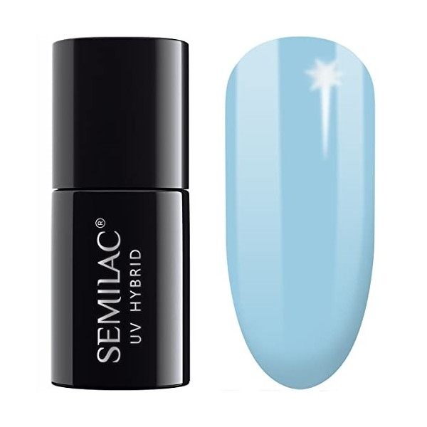 Semilac Vernis à ongles gels semi-permanents UV 807 Pastel Blue 7ml