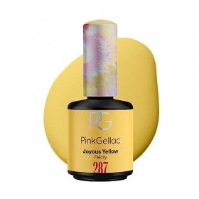 Pink Gellac Vernis Semi-Permanent - Joyous Yellow 15 ml - Vernis Semi-Permanent Jaune - Vernis Semi-Permanent Professionnel, 
