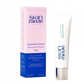 SKIN MINUTE • GOMMAGE VISAGE PRO + PINCEAU • Gommage sans grains, révèle léclat du teint - Eau de mer et Amidon de riz - 30m ...