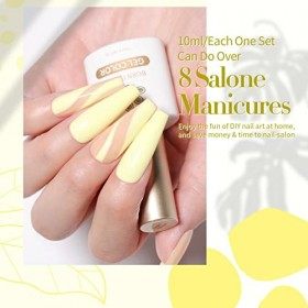 BORN PRETTY Vernis Semi Permanent Jaune Clair, 10ml Printemps été Populaire Couleurs Fluorescent Vernis Gel Semi Permanent UV