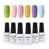 BELLA MODA 003 Lot de 6 vernis à ongles gel UV LED 8 ml