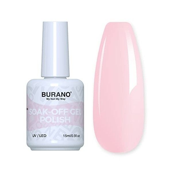 BURANO gel vernis à ongles, gel vernis à ongles été gel couleur absorbant UV LED vernis à ongles 1 bouteille 15ml 0.5 OZ Nail