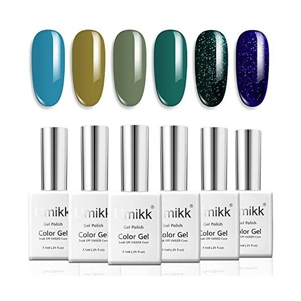 Umikk Gel Vernis À Ongles Ultimate Grey Illuminating Yellow Set Couleur de lannée 2021 7.5 ml Soak Off UV LED Cure pour Nail