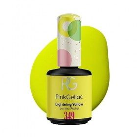Pink Gellac Semi Permanent - Lightning Yellow 15 ml - Semi Permanent Jaune - Vernis Semi Permanent – Vernis Semi-Permanent Fa
