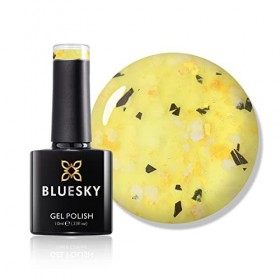 BLUESKY Vernis à ongles gel - Gel fleur - Sunflower Symphony - BFL03 - Jaune - Longue durée - Ne sécaille pas - Nécessite un