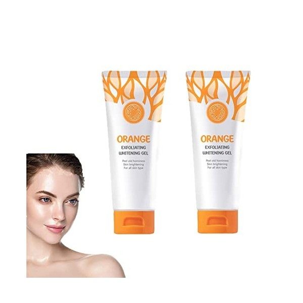 Orange Exfoliating Whitening Gel, Orange Exfoliating Gel Scrub Mud Rub, Gluta Whitening Lazy Cream, Face Gel Scrub, Gluta Whi