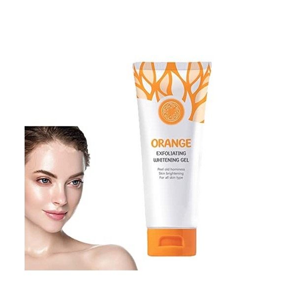 Orange Exfoliating Whitening Gel, Orange Exfoliating Gel Scrub Mud Rub, Gluta Whitening Lazy Cream, Face Gel Scrub, Gluta Whi