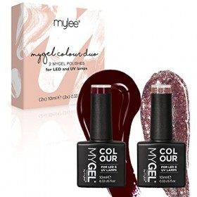 MyGel by MYLEE Sugar & Spice Duo Vernis à Ongles Gel Set 2x10ml UV/LED Nail Art Manucure Pédicure pour Usage Professionnel et