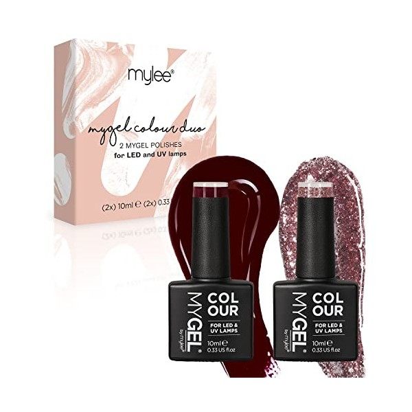 MyGel by MYLEE Sugar & Spice Duo Vernis à Ongles Gel Set 2x10ml UV/LED Nail Art Manucure Pédicure pour Usage Professionnel et