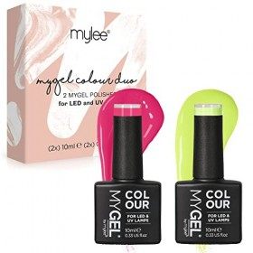 MyGel by MYLEE Rave On Vernis à Ongles Gel Set 2x10ml UV/LED Nail Art Manucure Pédicure pour Usage Professionnel et Domestiqu