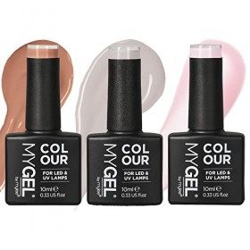 MyGel de MYLEE Vernis à Ongles en Gel - The Nudes Trio 3x10ml UV/LED Nail Art Manucure et Pédicure, Usage Professionnel dan