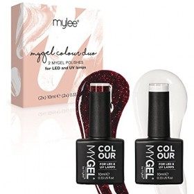MyGel by MYLEE Candy Cane Duo Vernis à Ongles Gel Set 2x10ml UV/LED Nail Art Manucure Pédicure pour Usage Professionnel et Do