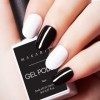 Makartt Gel Vernis à Ongles Kit, Noir Blanc Vernis à Ongles Gel Set Noir & Blanc Soak Off Nail Gel Polish LED Requis UV Gel P