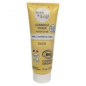 BORN TO BIO Gommage Visage Miel Calendula Bio Certifié Ecocert, 75 ml Gommage / Exfoliants