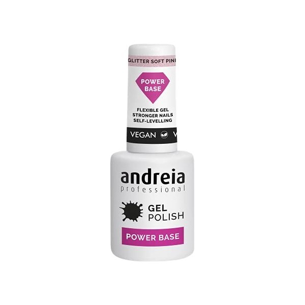 Andreia Professional Vernis à Ongles Transparent Power Base - Base Haute Viscosité pour les Ongles plus forts - Gel de base p