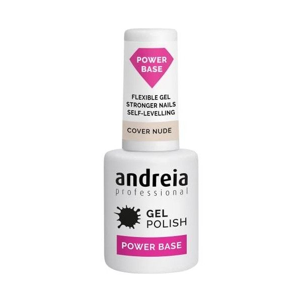 Andreia Professional Vernis à Ongles Transparent Power Base - Base Haute Viscosité pour les Ongles plus forts - Gel de base p