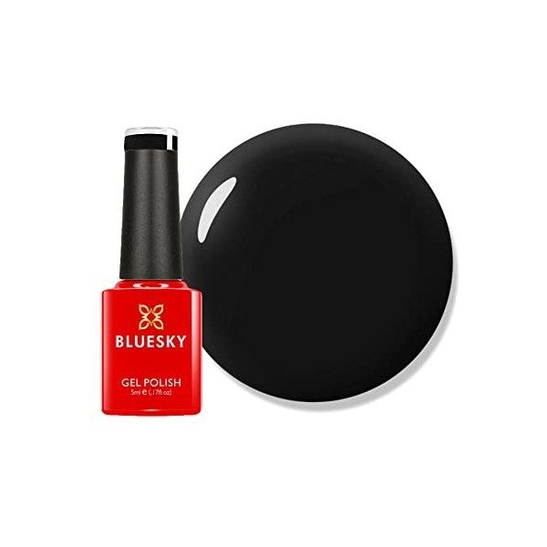 Vernis à ongles gel Bluesky, Blackpool - 80518, noir, durable, résistant aux puces, 5 ml nécessite du séchage sous lampe à L
