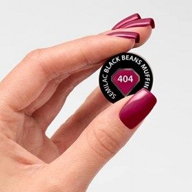 Semilac Vernis à ongles gels semi-permanents UV 404 Black Beans Muffin 7ml