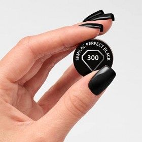 Semilac Vernis à ongles gels semi-permanents UV 300 Perfect Black 7ml