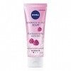 NIVEA Gommage au Riz Éclat 1 x 75 ml , Exfoliant d’origine naturelle enrichi en Graines de Riz Japonica & Framboises BIO, So ...