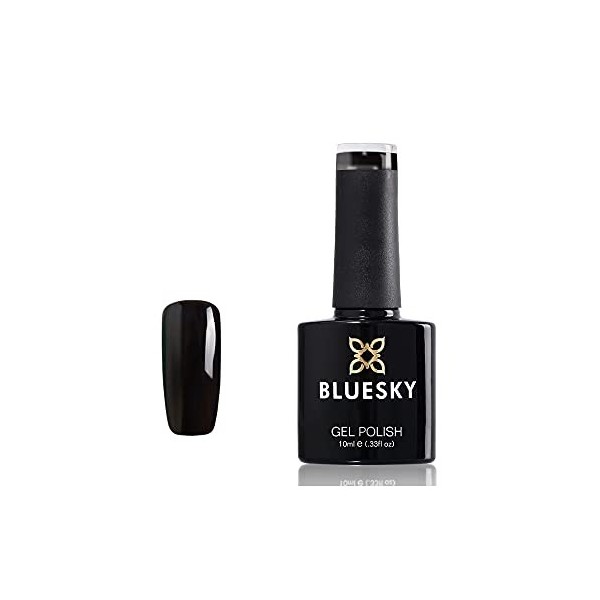 Vernis à ongles gel Bluesky, Black A083, de longue durée, résistant aux puces, 10 ml nécessite de currir lampe à LED UV 