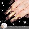 YTD Likomey Vernis Semi Permanent Pailleté Reflechissante,15ml Marron UV Vernis à Ongles Paillettes Réfléchissant Brillant Na