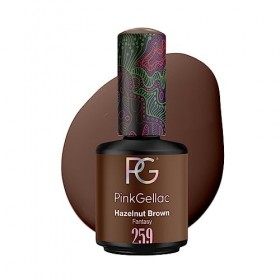Pink Gellac Semi Permanent - Hazelnut Brown 15 ml - Semi Permanent Brun - Vernis Semi Permanent – Vernis Semi-Permanent Fabri