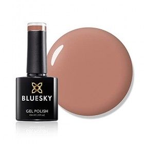 Bluesky Vernis à ongles gel couleur cacao 80514 marron caramel léger longue durée résistant aux éclats 10 ml nécessite un sé