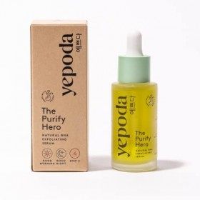Yepoda - THE PURIFY HERO - sérum naturel BHA avec acide hyaluronique, sérum exfoliant, exfoliant contre les pores obstrués av...