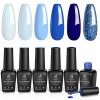 Beetles Vernis Semi Permanent, Lot de Vernis à Ongles Gels 6 Couleurs, Sèche sous Lampe UV/LED, Kit de DIY Manucure Rouge Cha