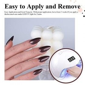 Vernis à ongles en gel marron, imtiti 1 pcs 15 ml bronze couleur brun tremper à la LED du gel à ongles longue durée de nail a