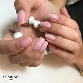 Semilac Vernis à ongles gel UV longue durée, résistant à lécaillage et facile à appliquer 057 Nude Beige Rose Couleur Rose P